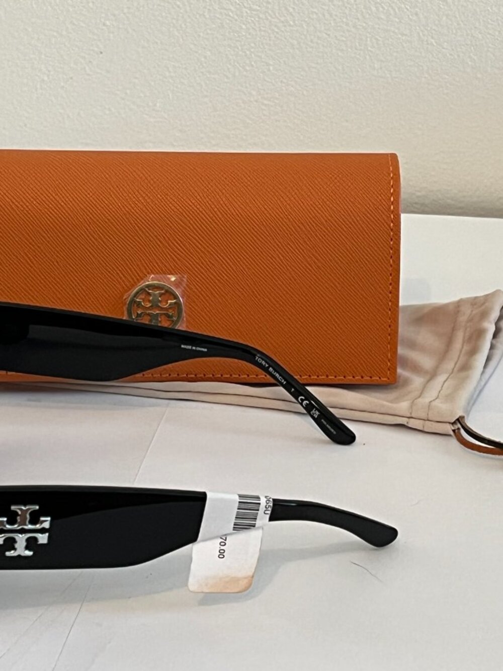 NWT Tory Burch TY9065U Black Oversized Square Sunglasses | Kira Logo - Picture 2 of 3
